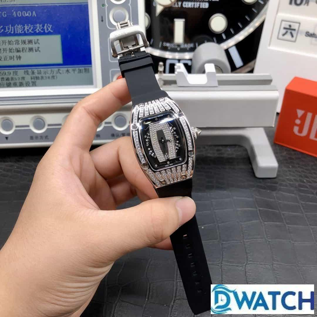 ĐỒNG HỒ NỮ RICHARD MILLE RMRM007-01 FAKE CAO CẤP ĐÍNH FULL ĐÁ 36MM ĐỒNG HỒ NỮ RICHARD MILLE RMRM007-01 FAKE CAO CẤP ĐÍNH FULL ĐÁ 36MM
