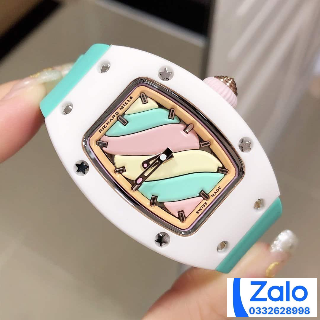 ĐỒNG HỒ NỮ RICHARD MILLE RM007-01 FAKE 1:1 VỎ TRẮNG DÂY XANH 36MM ĐỒNG HỒ NỮ RICHARD MILLE RM007-01 FAKE 1:1 VỎ TRẮNG DÂY XANH 36MM