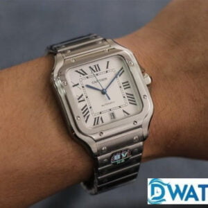CARTIER SANTOS WSSA0009 LUXURY REPLICA WATCHES STAINLESS STEEL WHITE DIAL BV FACTORY 40MM 6 ĐỒNG HỒ NAM CARTIER SANTOS WSSA0009 REPLICA 1:1 NHÀ MÁY BV MẶT SỐ TRẮNG 40MM