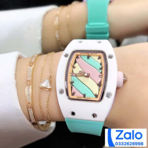 ĐỒNG HỒ NỮ RICHARD MILLE RM007-01 FAKE 1:1 VỎ TRẮNG DÂY XANH 36MM 5 ĐỒNG HỒ NỮ RICHARD MILLE RM007-01 FAKE 1:1 VỎ TRẮNG DÂY XANH 36MM
