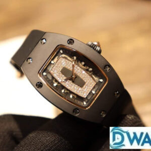 ĐỒNG HỒ NỮ RICHARD MILLE RM007-01 SUPER FAKE MẶT ĐEN ĐÍNH ĐÁ 31MM 1 ĐỒNG HỒ NỮ RICHARD MILLE RM007-01 SUPER FAKE MẶT ĐEN ĐÍNH ĐÁ 31MM