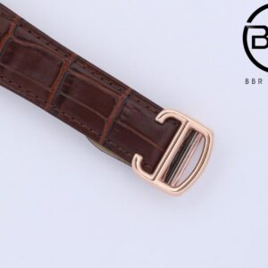 CARTIER ROTONDE HPI00593 REPLICA WATCHES ROSE GOLD CASE RHINESTONE BROWN LEATHER STRAP BBR FACTORY 40MM 6 ĐỒNG HỒ NAM CARTIER ROTONDE HPI00593 REPLICA CAO CẤP NHÀ MÁY BBR DÂY DA NÂU 40MM