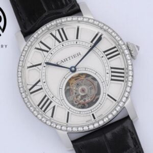CARTIER ROTONDE HPI00593 BEST COPIES WATCHES BLACK LEATHER STRAP BBR FACTORY 40MM 1 ĐỒNG HỒ NAM CARTIER ROTONDE HPI00593 REPLICA CAO CẤP NHÀ MÁY BBR DÂY DA ĐEN 40MM