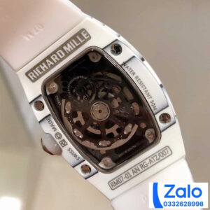 ĐỒNG HỒ NỮ RICHARD MILLE RM007-01 FAKE CAO CẤP MẶT XÀ CỪ DÂY TRẮNG 36MM 1 ĐỒNG HỒ NỮ RICHARD MILLE RM007-01 FAKE CAO CẤP MẶT XÀ CỪ DÂY TRẮNG 36MM