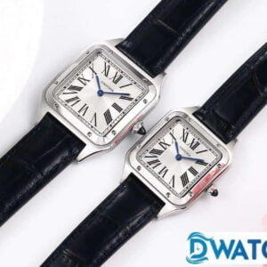 ĐỒNG HỒ ĐÔI CARTIER SANTOS FAKE CAO CẤP NHÀ MÁY F1 MẶT SỐ TRẮNG 27.5 - 45.5MM 1 ĐỒNG HỒ ĐÔI CARTIER SANTOS FAKE CAO CẤP NHÀ MÁY F1 MẶT SỐ TRẮNG 27.5 - 45.5MM