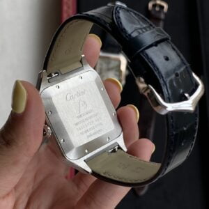 CARTIER SANTOS WSSA0032 COPIES WATCHES STAINLESS STEEL F1 FACTORY 34MM 4 ĐỒNG HỒ NAM CARTIER SANTOS WSSA0032 FAKE CAO CẤP NHÀ MÁY F1 NIỀNG TRẮNG 34MM