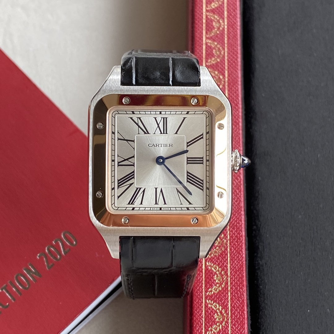 ĐỒNG HỒ NAM CARTIER SANTOS W2SA0017 FAKE CAO CẤP NHÀ MÁY F1 NIỀNG VÀNG 34MM ĐỒNG HỒ NAM CARTIER SANTOS W2SA0017 FAKE CAO CẤP NHÀ MÁY F1 NIỀNG VÀNG 34MM