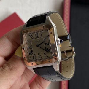 CARTIER SANTOS W2SA0017 GOOD IMITATION WATCHES TWO TONE F1 FACTORY 34MM 3 ĐỒNG HỒ NAM CARTIER SANTOS W2SA0017 FAKE CAO CẤP NHÀ MÁY F1 NIỀNG VÀNG 34MM