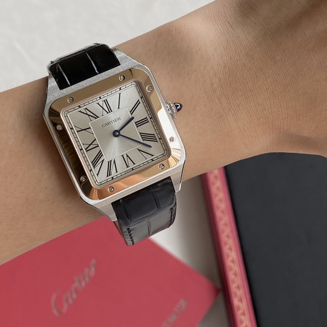 ĐỒNG HỒ NAM CARTIER SANTOS W2SA0017 FAKE CAO CẤP NHÀ MÁY F1 NIỀNG VÀNG 34MM ĐỒNG HỒ NAM CARTIER SANTOS W2SA0017 FAKE CAO CẤP NHÀ MÁY F1 NIỀNG VÀNG 34MM