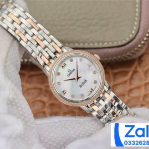ĐỒNG HỒ NỮ OMEGA DE VILLE SUPER FAKE NHÀ MÁY VK MÀU DEMI ĐÍNH ĐÁ 27MM 1 ĐỒNG HỒ NỮ OMEGA DE VILLE SUPER FAKE NHÀ MÁY VK MÀU DEMI ĐÍNH ĐÁ 27MM