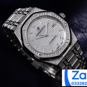 ĐỒNG HỒ NAM AUDEMARS PIGUET ROYAL OAK 15452 REPLICA 11 ĐÍNH ĐÁ TRẮNG 41MM 1 ĐỒNG HỒ NAM AUDEMARS PIGUET ROYAL OAK 15452 REPLICA 11 ĐÍNH ĐÁ TRẮNG 41MM