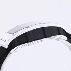 RICHARD MILLE RM35-01 BEST COPIES WATCHES WHITE CARBON CASE RED FABRIC STRAP BBR FACTORY 44MM 2 ĐỒNG HỒ NAM RICHARD MILLE RM35-01 REPLICA 11 NHÀ MÁY BBR DÂY VẢI ĐEN 44MM