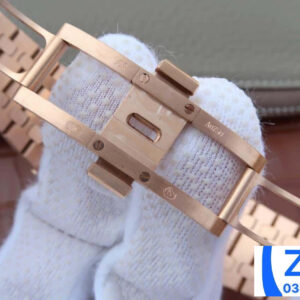 AUDEMARS PIGUET BEST REPLICA WATCHES ROYAL OAK 26574 JF FACTORY ROSE GOLD CASE BLUE DIAL 41MM 5 ĐỒNG HỒ NAM AUDEMARS PIGUET ROYAL OAK 26574 FAKE NHÀ MÁY JF VÀNG 41MM