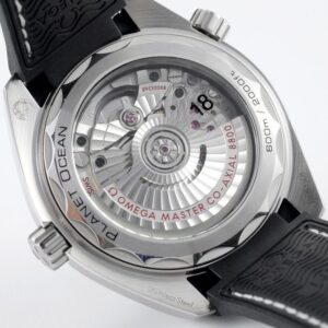 OMEGA SEAMASTER IMITATION WATCHES BLACK DIAL AND BEZEL RUBBER STRAP VS FACTORY 39.5MM 4 ĐỒNG HỒ NỮ OMEGA SEAMASTER FAKE 1:1 NHÀ MÁY VS NIỀNG BEZEL ĐEN 39.5MM