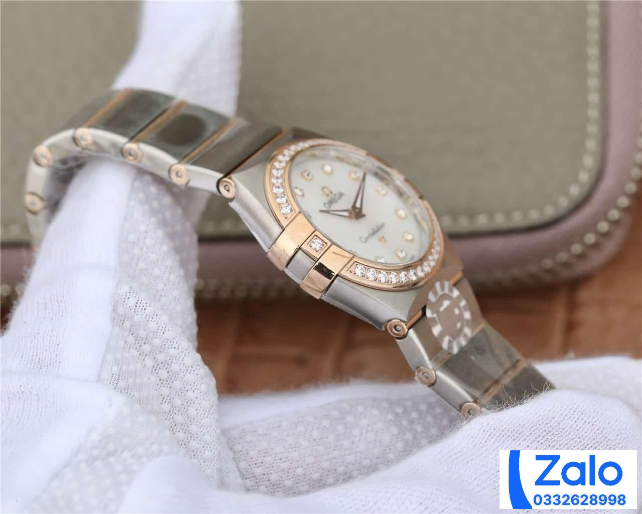 ĐỒNG HỒ NỮ OMEGA CONSTELLATION FAKE 1:1 NHÀ MÁY ZF MẶT SỐ TRẮNG 27MM ĐỒNG HỒ NỮ OMEGA CONSTELLATION FAKE 1:1 NHÀ MÁY ZF MẶT SỐ TRẮNG 27MM