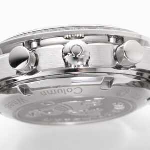 OMEGA SPEEDMASTER LUXURY REPLICA WATCHES WHITE DIAL BLACK BEZEL HR FACTORY 40MM 3 ĐỒNG HỒ NAM OMEGA SPEEDMASTER FAKE 11 NHÀ MÁY HR ĐỒNG HỒ BẤM GIỜ 40MM