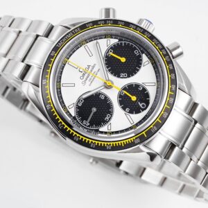 OMEGA SPEEDMASTER GOOD IMITATION WATCHES YELLOW BEZEL HR FACTORY 40MM 1 ĐỒNG HỒ NAM OMEGA SPEEDMASTER FAKE 1:1 NHÀ MÁY HR BEZEL VÀNG THỂ THAO 40MM