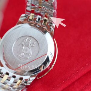 ĐỒNG HỒ NỮ OMEGA DE VILLE FAKE CAO CẤP NHÀ MÁY UVS MẶT SỐ VÀNG 32MM 4 ĐỒNG HỒ NỮ OMEGA DE VILLE FAKE CAO CẤP NHÀ MÁY UVS MẶT SỐ VÀNG 32MM