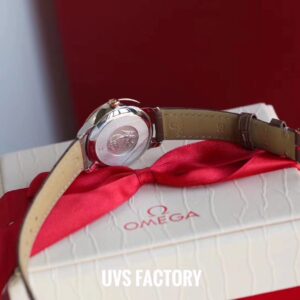ĐỒNG HỒ NỮ OMEGA DE VILLE FAKE CAO CẤP NHÀ MÁY UVS DÂY DA NÂU 32MM 3 ĐỒNG HỒ NỮ OMEGA DE VILLE FAKE CAO CẤP NHÀ MÁY UVS DÂY DA NÂU 32MM
