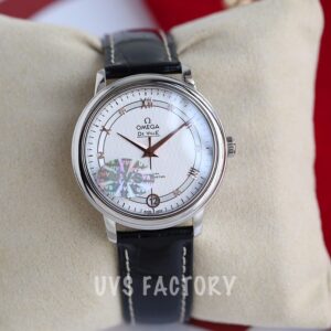 ĐỒNG HỒ NỮ OMEGA DE VILLE SUPER FAKE NHÀ MÁY UVS DÂY DA ĐEN 32MM 1 ĐỒNG HỒ NỮ OMEGA DE VILLE SUPER FAKE NHÀ MÁY UVS DÂY DA ĐEN 32MM