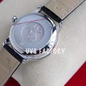 ĐỒNG HỒ NỮ OMEGA DE VILLE SUPER FAKE NHÀ MÁY UVS DÂY DA ĐEN 32MM 3 ĐỒNG HỒ NỮ OMEGA DE VILLE SUPER FAKE NHÀ MÁY UVS DÂY DA ĐEN 32MM