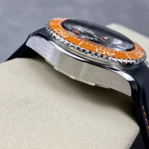 OMEGA SEAMASTER LUXURY REPLICA WATCHES ORANGE BEZEL AND HOURS RUBBER STRAP VS FACTORY 45.5MM 3 ĐỒNG HỒ NAM OMEGA SEAMASTER FAKE CAO CẤP NHÀ MÁY VS CỌC SỐ KẾT HỢP 45.5MM