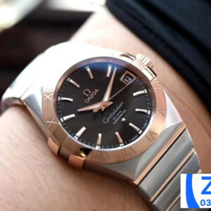 ĐỒNG HỒ NAM OMEGA CONSTELLATION FAKE CAO CẤP NHÀ MÁY VS MẶT SỐ ĐEN 38MM 6 ĐỒNG HỒ NAM OMEGA CONSTELLATION FAKE CAO CẤP NHÀ MÁY VS MẶT SỐ ĐEN 38MM