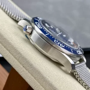 OMEGA SEAMASTER GOOD IMITATION WATCHES BLUE DIAL STAINLESS STEEL ANNIVERSARY VERSION VS FACTORY 42MM 3 ĐỒNG HỒ NAM OMEGA SEAMASTER FAKE 1:1 NHÀ MÁY VS PHIỂN BẢN KỶ NIỆM 42MM