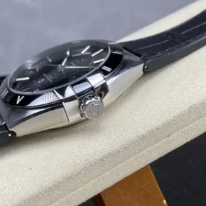 OMEGA CONSTELLATION GOOD IMITATION WATCHES BLACK DIAL LEATHER STRAP SBF FACTORY 41MM 3 ĐỒNG HỒ NAM OMEGA CONSTELLATION FAKE CAO CẤP NHÀ MÁY SBF MẶT SỐ ĐEN 41MM