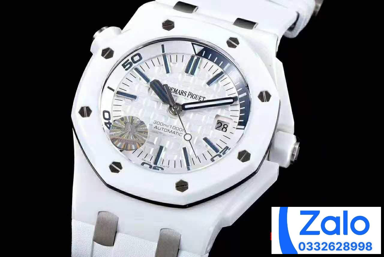 ĐỒNG HỒ NAM AUDEMARS PIGUET ROYAL OAK 15707 REPLCIA NHÀ MÁY JF MÀU TRẮNG 41MM ĐỒNG HỒ NAM AUDEMARS PIGUET ROYAL OAK 15707 REPLCIA NHÀ MÁY JF MÀU TRẮNG 41MM