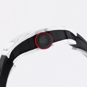RICHARD MILLE RM35-01 IMITATION WATCHES WHITE CARBON CASE BLACK RUBBER STRAP BBR FACTORY 44MM 2 ĐỒNG HỒ NAM RICHARD MILLE RM35-01 REP CAO CẤP NHÀ MÁY BBR CAO SU ĐEN 44MM