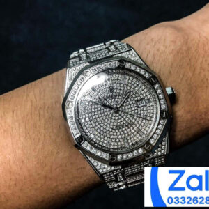 ĐỒNG HỒ NAM AUDEMARS PIGUET ROYAL OAK 15452 REPLICA 11 ĐÍNH ĐÁ TRẮNG 41MM 6 ĐỒNG HỒ NAM AUDEMARS PIGUET ROYAL OAK 15452 REPLICA 11 ĐÍNH ĐÁ TRẮNG 41MM