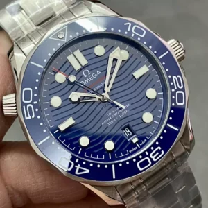 OMEGA SEAMASTER HIGH END WATCH REPLICAS BLUE BEZEL BLUE DIAL LUMIOUS HOURS VS FACTORY 42MM 1 ĐỒNG HỒ NAM OMEGA SEAMASTER FAKE CAO CẤP NHÀ MÁY VS CỌC PHỦ DẠ QUANG 42MM