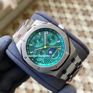 AUDEMARS PIGUET BEST REPLICA WATCHES ROYAL OAK APS FACTORY GREEN DIAL 41MM 1 ĐỒNG HỒ AUDEMARS PIGUET ROYAL OAK REPLICA 11 NHÀ MÁY APS XANH GREEN 41MM