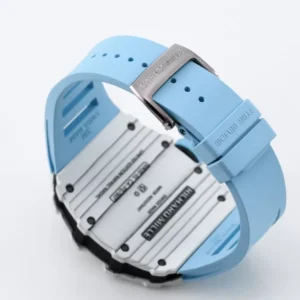 RICHARD MILLE RM35-01 BEST COPIES WATCHES WHITE CARBON CASE BLUE RUBBER STRAP BBR FACTORY 44MM 5 ĐỒNG HỒ NAM RICHARD MILLE RM35-01 REP 11 NHÀ MÁY BBR CAO SU XANH 44MM