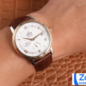 ĐỒNG HỒ NAM OMEGA DE VILLE FAKE NHÀ MÁY AZ FACTORY DÂY DA MẶT TRẮNG 40MM 6 ĐỒNG HỒ NAM OMEGA DE VILLE FAKE NHÀ MÁY AZ FACTORY DÂY DA MẶT TRẮNG 40MM