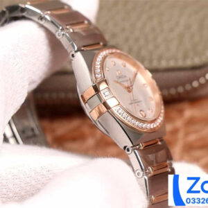 ĐỒNG HỒ NỮ OMEGA CONSTELLATION FAKE 11 NHÀ MÁY 3S ĐÍNH ĐÁ ROSE GOLD 29MM 2 ĐỒNG HỒ NỮ OMEGA CONSTELLATION FAKE 11 NHÀ MÁY 3S ĐÍNH ĐÁ ROSE GOLD 29MM