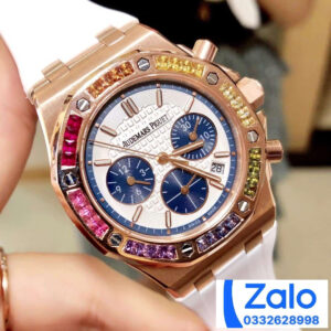 ĐỒNG HỒ NỮ AUDEMARS PIGUET ROYAL OAK OFFSHORE 26236 FAKE DÂY TRẮNG 37MM 1 ĐỒNG HỒ NỮ AUDEMARS PIGUET ROYAL OAK OFFSHORE 26236 FAKE DÂY TRẮNG 37MM