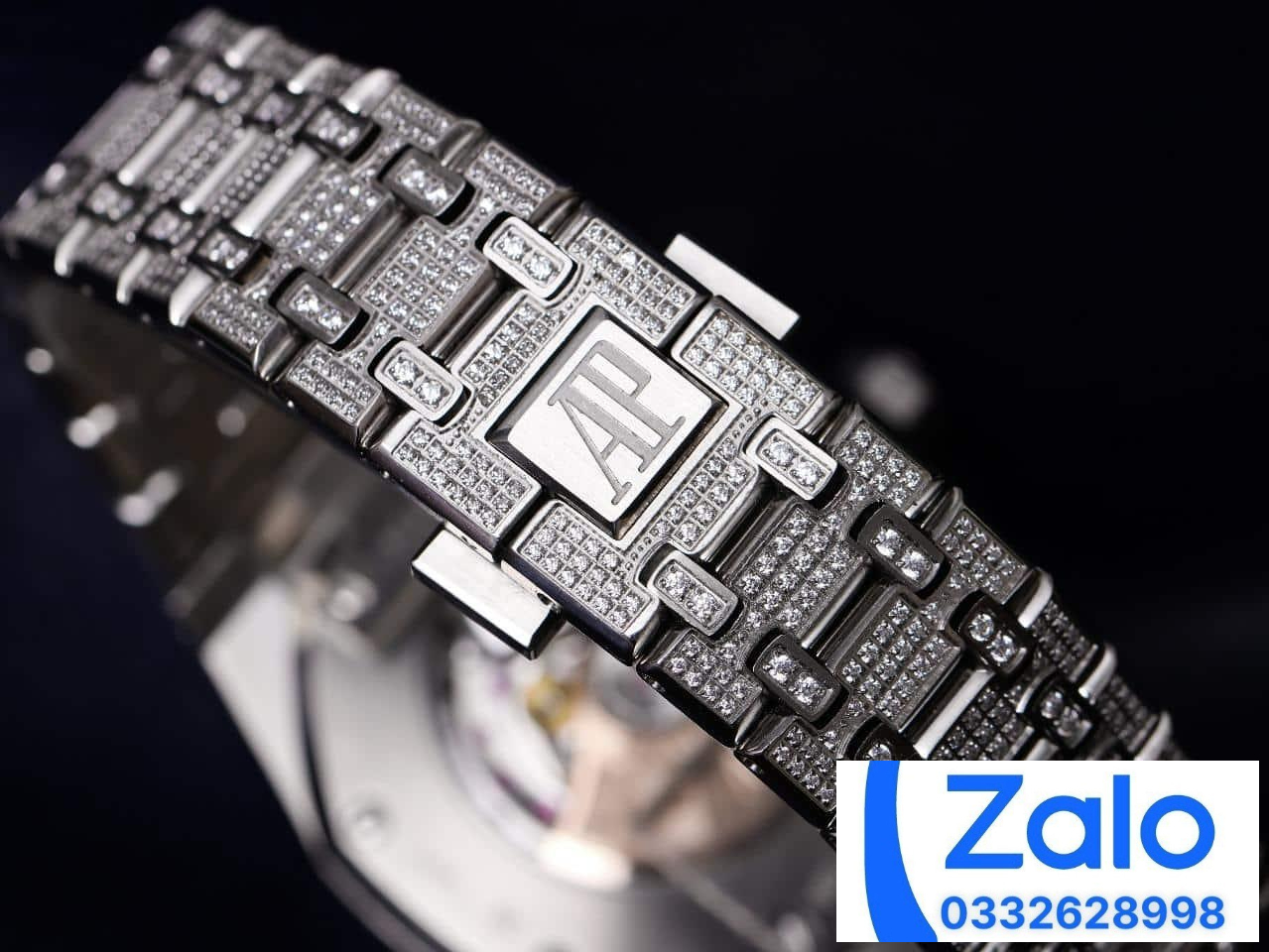 ĐỒNG HỒ NAM AUDEMARS PIGUET ROYAL OAK 15452 REPLICA 11 ĐÍNH ĐÁ TRẮNG 41MM ĐỒNG HỒ NAM AUDEMARS PIGUET ROYAL OAK 15452 REPLICA 11 ĐÍNH ĐÁ TRẮNG 41MM