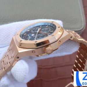 AUDEMARS PIGUET BEST REPLICA WATCHES ROYAL OAK 26574 JF FACTORY ROSE GOLD CASE BLUE DIAL 41MM 2 ĐỒNG HỒ NAM AUDEMARS PIGUET ROYAL OAK 26574 FAKE NHÀ MÁY JF VÀNG 41MM