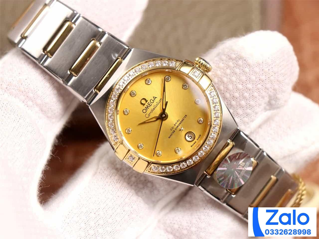 ĐỒNG HỒ NỮ OMEGA CONSTELLATION FAKE 1:1 NHÀ MÁY 3S MẶT SỐ CHẢI TIA 29MM ĐỒNG HỒ NỮ OMEGA CONSTELLATION FAKE 1:1 NHÀ MÁY 3S MẶT SỐ CHẢI TIA 29MM