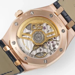 AUDEMARS PIGUET HIGH END WATCH REPLICAS ROYAL OAK APS FACTORY BLUE DIAL LEATHER STRAP 41MM 4 ĐỒNG HỒ AUDEMARS PIGUET ROYAL OAK REPLICA 1:1 NHÀ MÁY APS DÂY DA 41MM