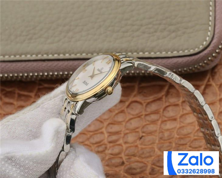 ĐỒNG HỒ NỮ OMEGA DE VILLE SUPER FAKE NHÀ MÁY VK CỌC SỐ LA MÃ 27MM ĐỒNG HỒ NỮ OMEGA DE VILLE SUPER FAKE NHÀ MÁY VK CỌC SỐ LA MÃ 27MM