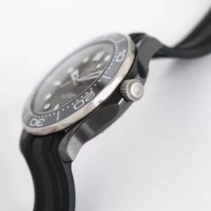 OMEGA SEAMASTER LUXURY FAKE WATCHES BLACK BEZEL GREY CUSTOM DIAL RUBBER STRAP OR FACTORY 43MM 2 ĐỒNG HỒ NAM OMEGA SEAMASTER REPLCIA 1:1 NHÀ MÁY OR MẶT SỐ NỔI BẬT 43MM