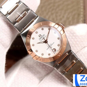 ĐỒNG HỒ NỮ OMEGA CONSTELLATION FAKE 1:1 NHÀ MÁY 3S CỌC SỐ ĐÍNH ĐÁ 29MM 1 ĐỒNG HỒ NỮ OMEGA CONSTELLATION FAKE 1:1 NHÀ MÁY 3S CỌC SỐ ĐÍNH ĐÁ 29MM