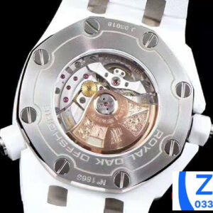 AUDEMARS PIGUET BEST COPIES WATCHES ROYAL OAK 15707 JF FACTORY WHITE CERAMIC 41MM 4 ĐỒNG HỒ NAM AUDEMARS PIGUET ROYAL OAK 15707 REPLCIA NHÀ MÁY JF MÀU TRẮNG 41MM