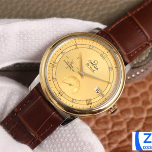 ĐỒNG HỒ NAM OMEGA DE VILLE FAKE 11 NHÀ MÁY AZ FACTORY DÂY DA MẶT VÀNG 40MM 1 ĐỒNG HỒ NAM OMEGA DE VILLE FAKE 11 NHÀ MÁY AZ FACTORY DÂY DA MẶT VÀNG 40MM