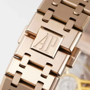 AUDEMARS PIGUET BEST COPIES WATCH ROYAL OAK APS FACTORY ROSE GOLD CASE BLACK DIAL 41MM 5 ĐỒNG HỒ AUDEMARS PIGUET ROYAL OAK REP 1:1 NHÀ MÁY APS ROSE GOLD 41MM