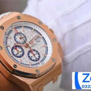ĐỒNG HỒ AUDEMARS PIGUET ROYAL OAK OFFSHORE 264080 REP NHÀ MÁY JF MẶT TRẮNG 44MM 5 ĐỒNG HỒ AUDEMARS PIGUET ROYAL OAK OFFSHORE 264080 REP NHÀ MÁY JF MẶT TRẮNG 44MM