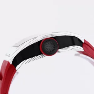 RICHARD MILLE RM35-01 LUXURY REPLICA WATCHES WHITE CARBON CASE RED RUBBER STRAP BBR FACTORY 44MM 2 ĐỒNG HỒ NAM RICHARD MILLE RM35-01 REPLICA 1:1 NHÀ MÁY BBR CAO SU ĐỎ 44MM